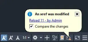 Nach dem Neuladen der modifizierten XRef mit Reload-Bestätigung