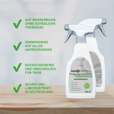 Nanoprotect Spray gegen Hunde und Katzen