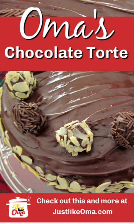 Omas Schokoladentorte, elegant und festlich, bereit für den Genuss