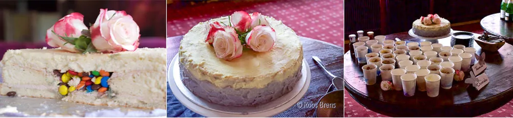 ombre torte hochzeitstorte smarties m&ms lila