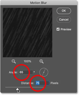 Optionen für Bewegungsunschärfe