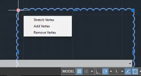Optionen zur Bearbeitung von Revisionswolken in AutoCAD