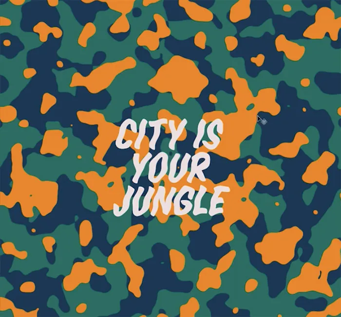 Organisches Design mit verzerrtem Text