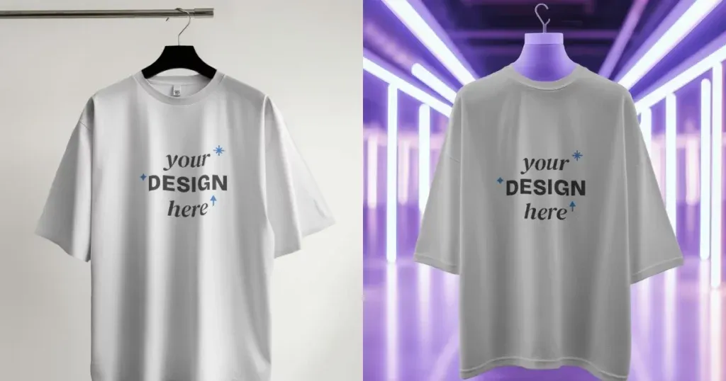 Oversized-T-Shirt-Mockups von Mockey