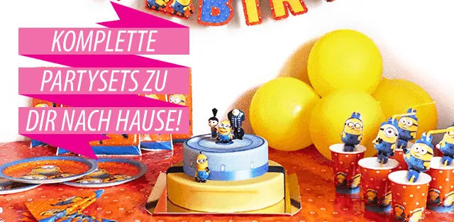 Party-Sets für Kindergeburtstage, abgestimmt auf verschiedene Themen