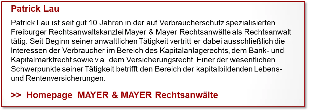 Patrick Lau, Rechtsanwalt bei Mayer & Mayer Rechtsanwälte in Freiburg