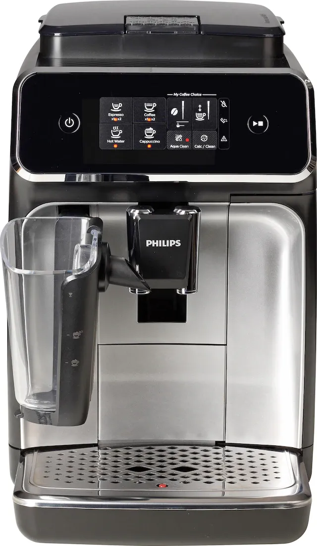 Philips Kaffeevollautomat mit Kaffeebohnen im Behälter