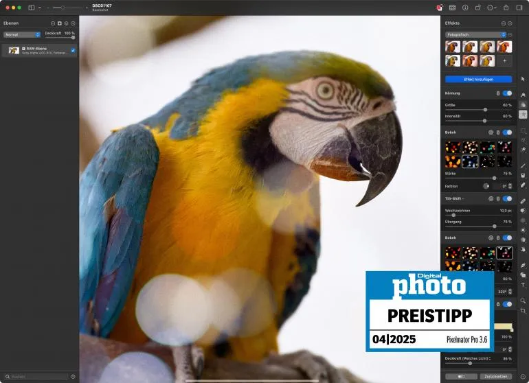 Pixelmator Pro bietet eine Fülle kreativer Bildeffekte, die sich allesamt bis ins Detail anpassen und personalisieren lassen.