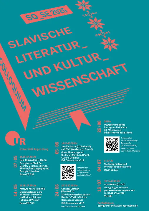 Plakat zur abgesagten Lesung von Yuliia Iliukha in Regensburg