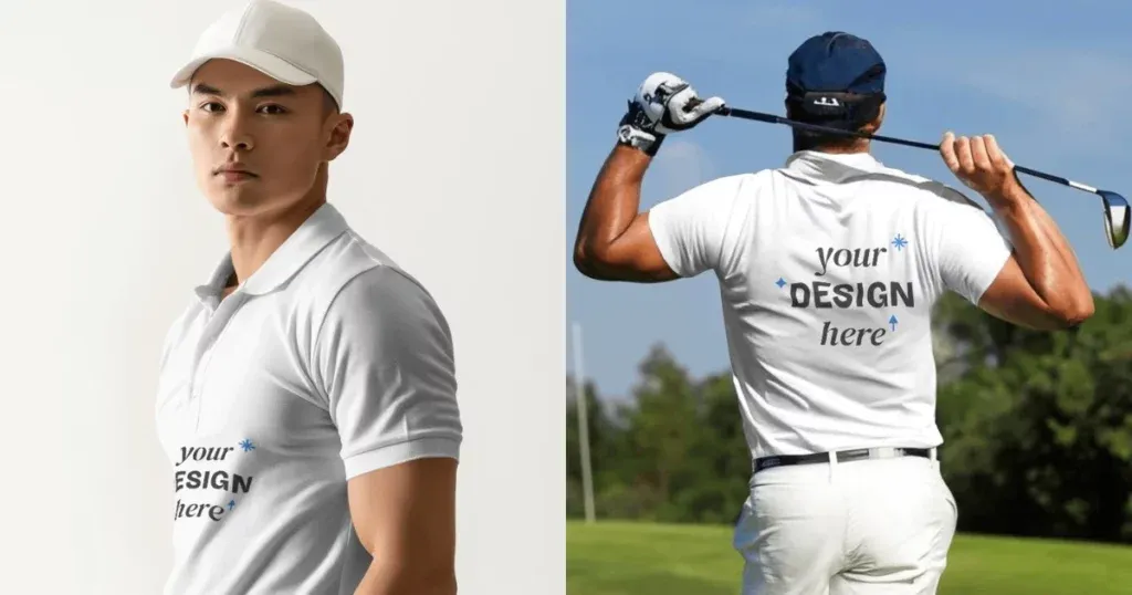 Polo-T-Shirt-Mockups von Mockey