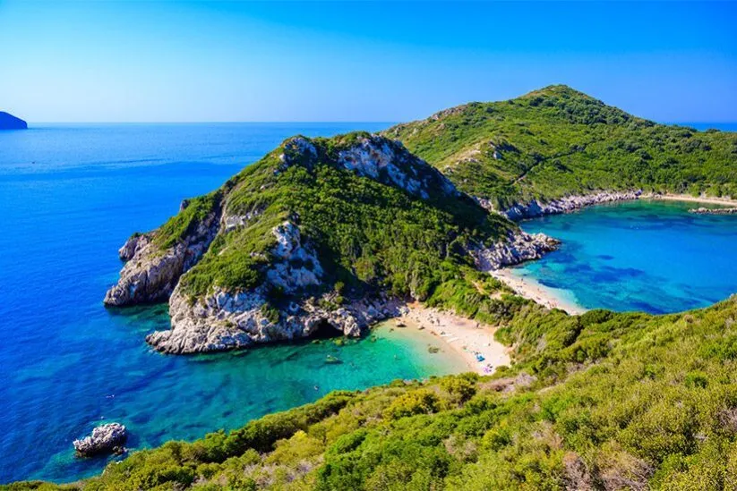 Porto Timoni, doppelter Strand auf Korfu