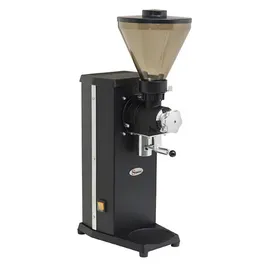 Professionelle Kaffeemühle Santos 04 aus Edelstahl und Aluminium in Schwarz
