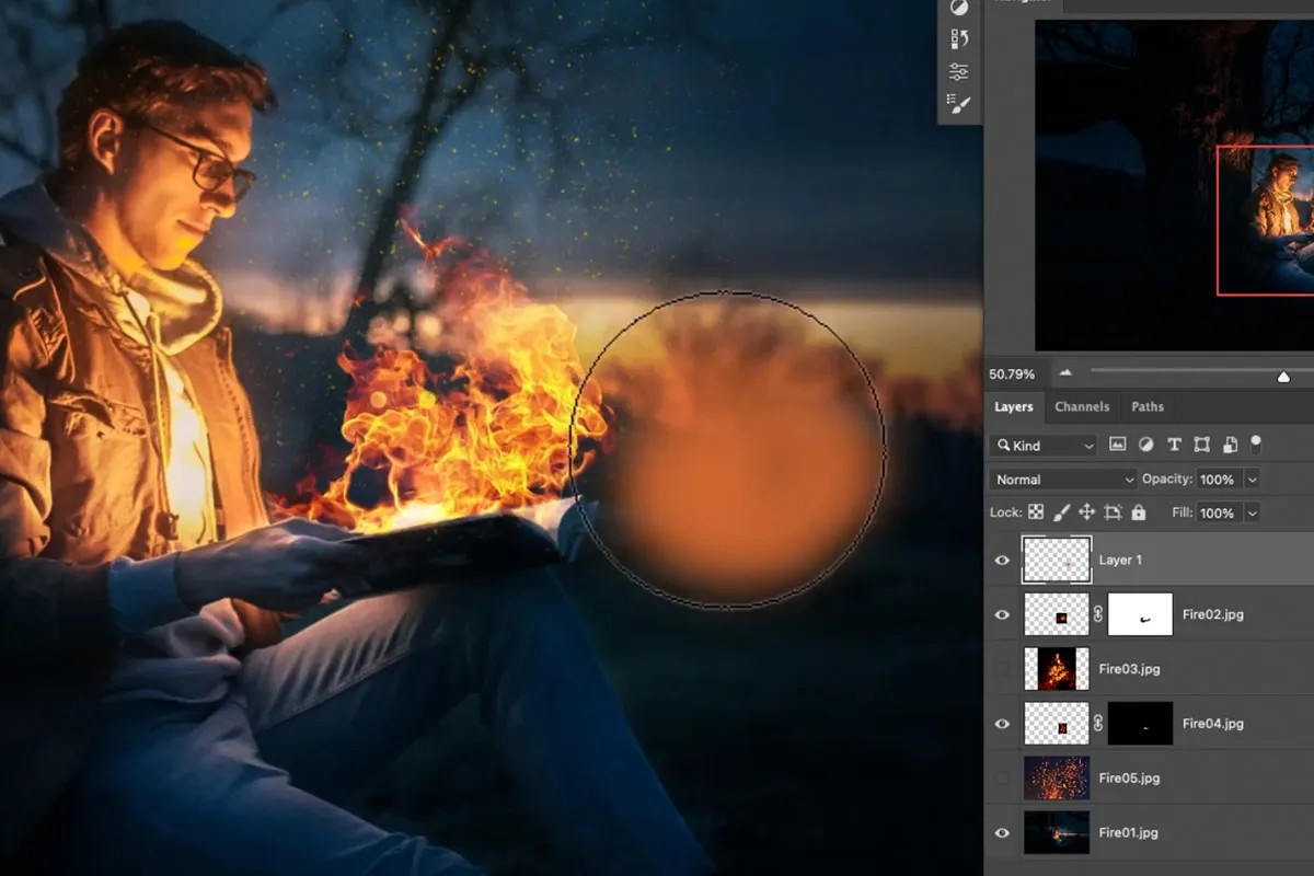 Realistischer Feuer-Effekt in Photoshop 9