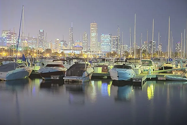 Realistisches Ergebnis eines zusammengefügten HDR-Bildes