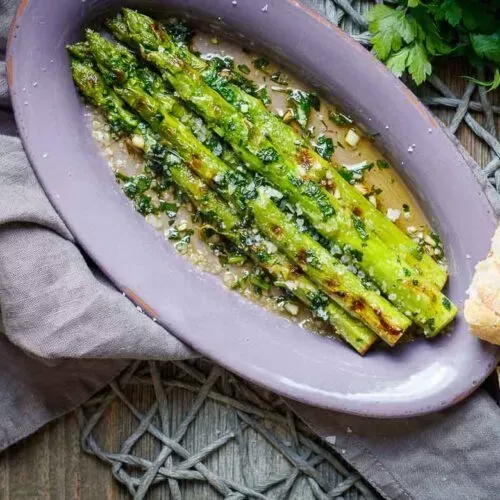 Rezept für gebratenen grünen Spargel