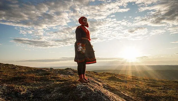 Sami-Frau in Lappland