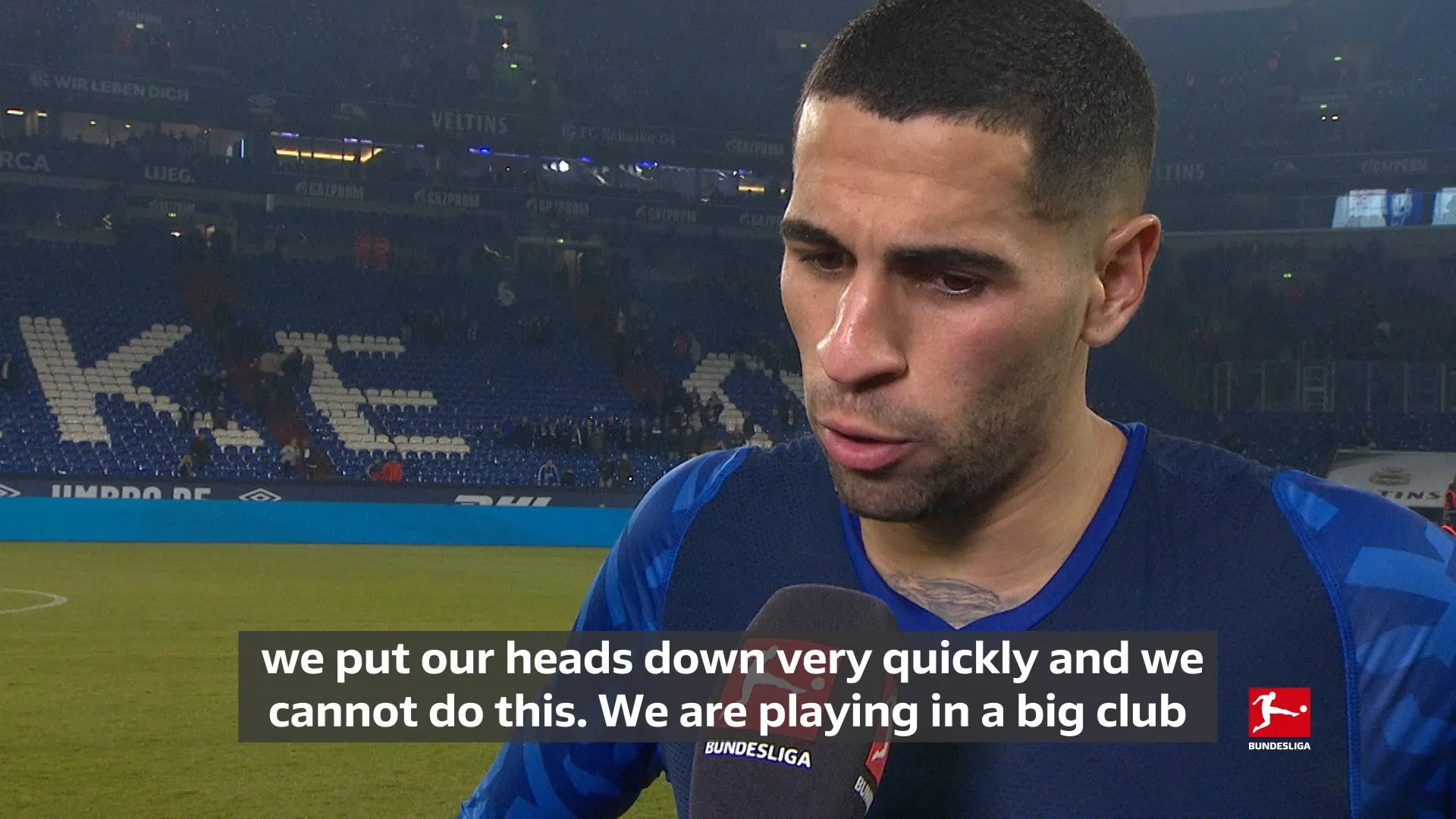 Schalkes Mascarell spricht nach der Niederlage gegen RB Leipzig