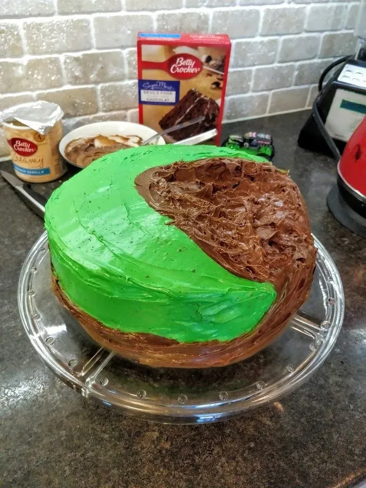 Schokoladen-Schlamm auftragen