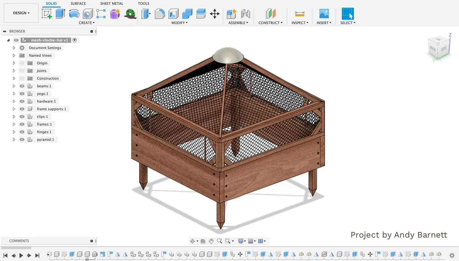 Screenshot der Fusion 360 Benutzeroberfläche