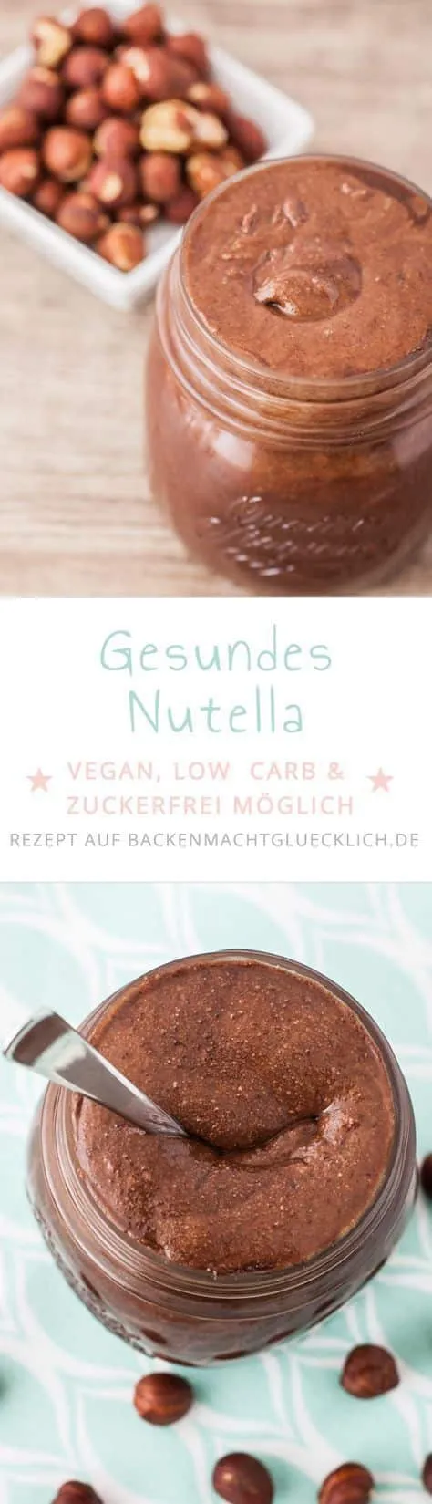 Selbstgemachtes Nutella Rezept, mit Haselnüssen und Kakao in einer Schüssel, bereit zur Verarbeitung