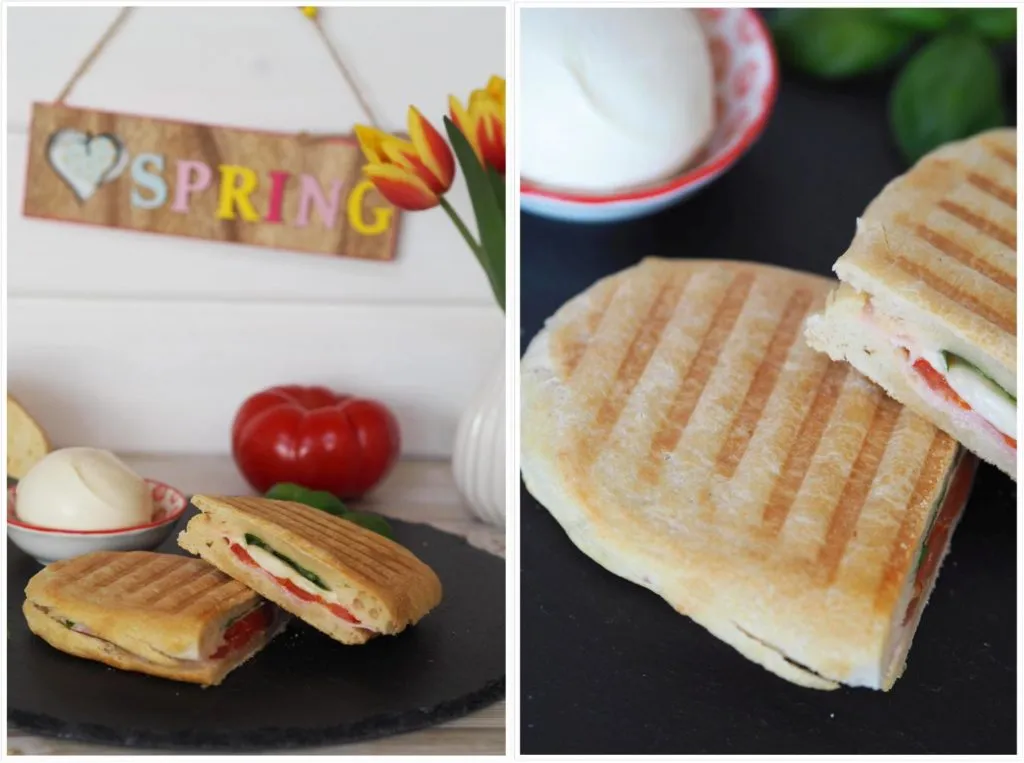 Selbstgemachtes Panini-Brot im Kontaktgrill