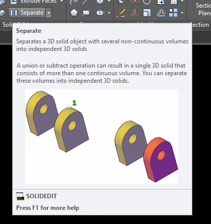 SEPARATE-Funktion in AutoCAD nutzen