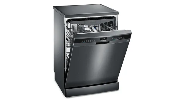 Siemens iQ300 Stand-Geschirrspüler in edlem Black Inox Design, ein Blickfang in jeder Küche