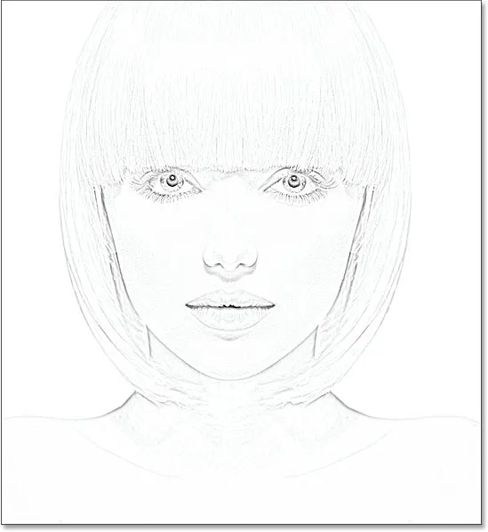 Skizze mit niedrigem Radius.