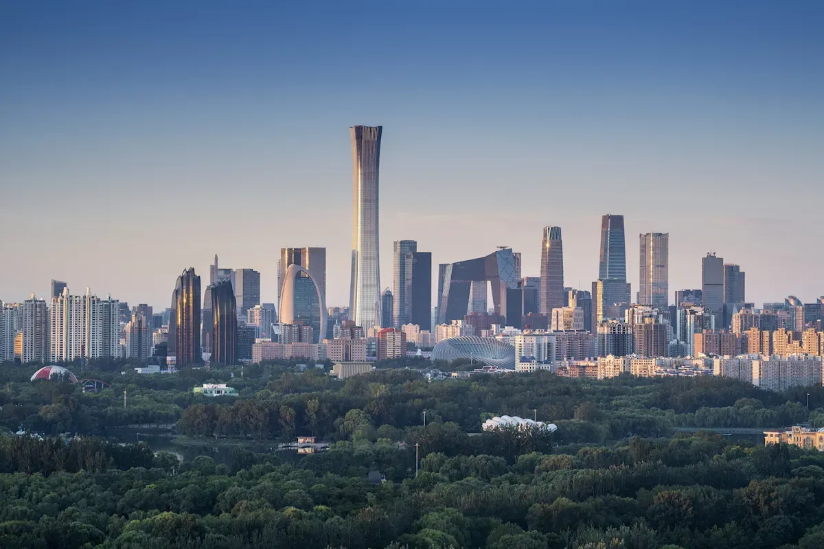 Skyline der chinesischen Hauptstadt Peking