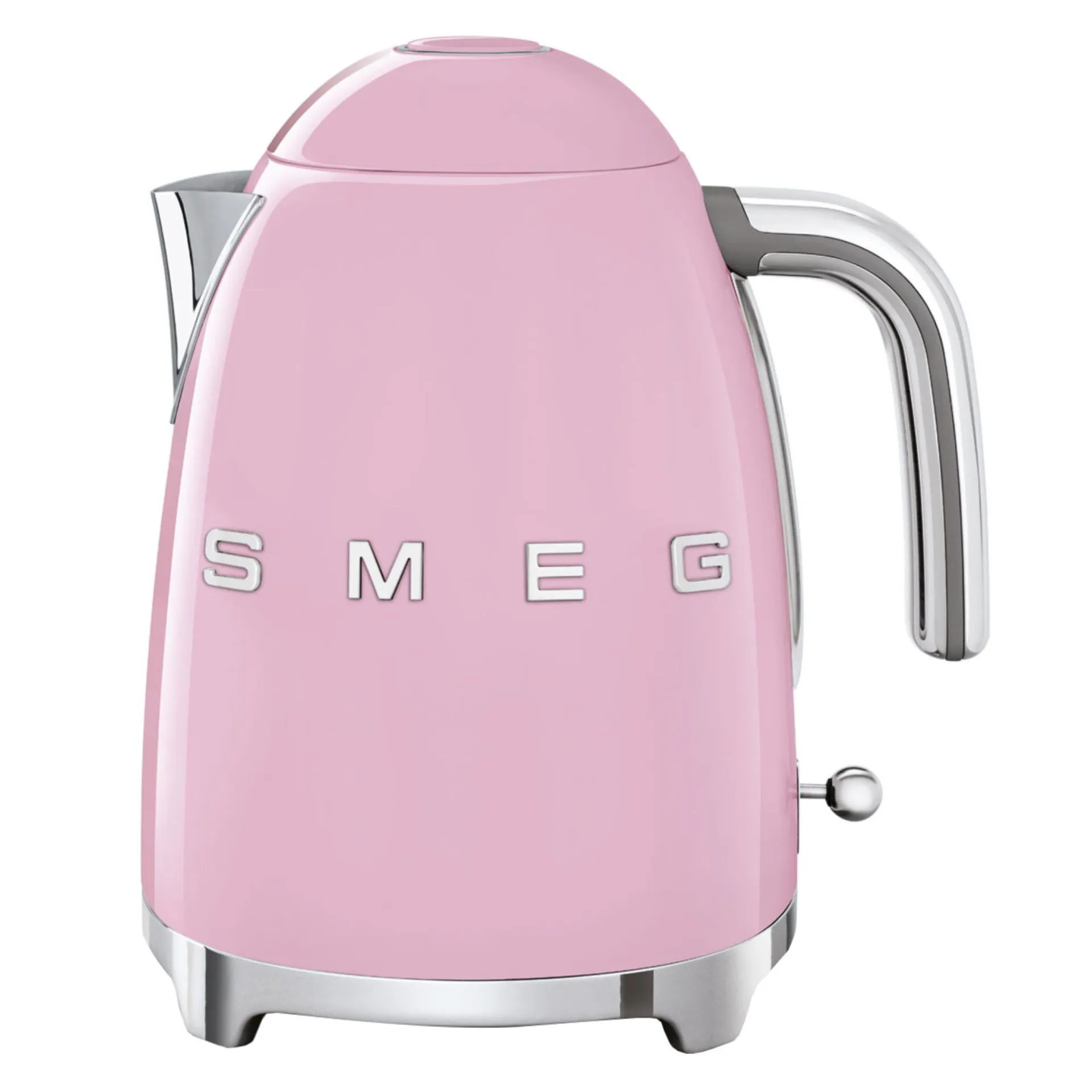 SMEG Wasserkocher und Toaster in Pink auf einer Küchenzeile