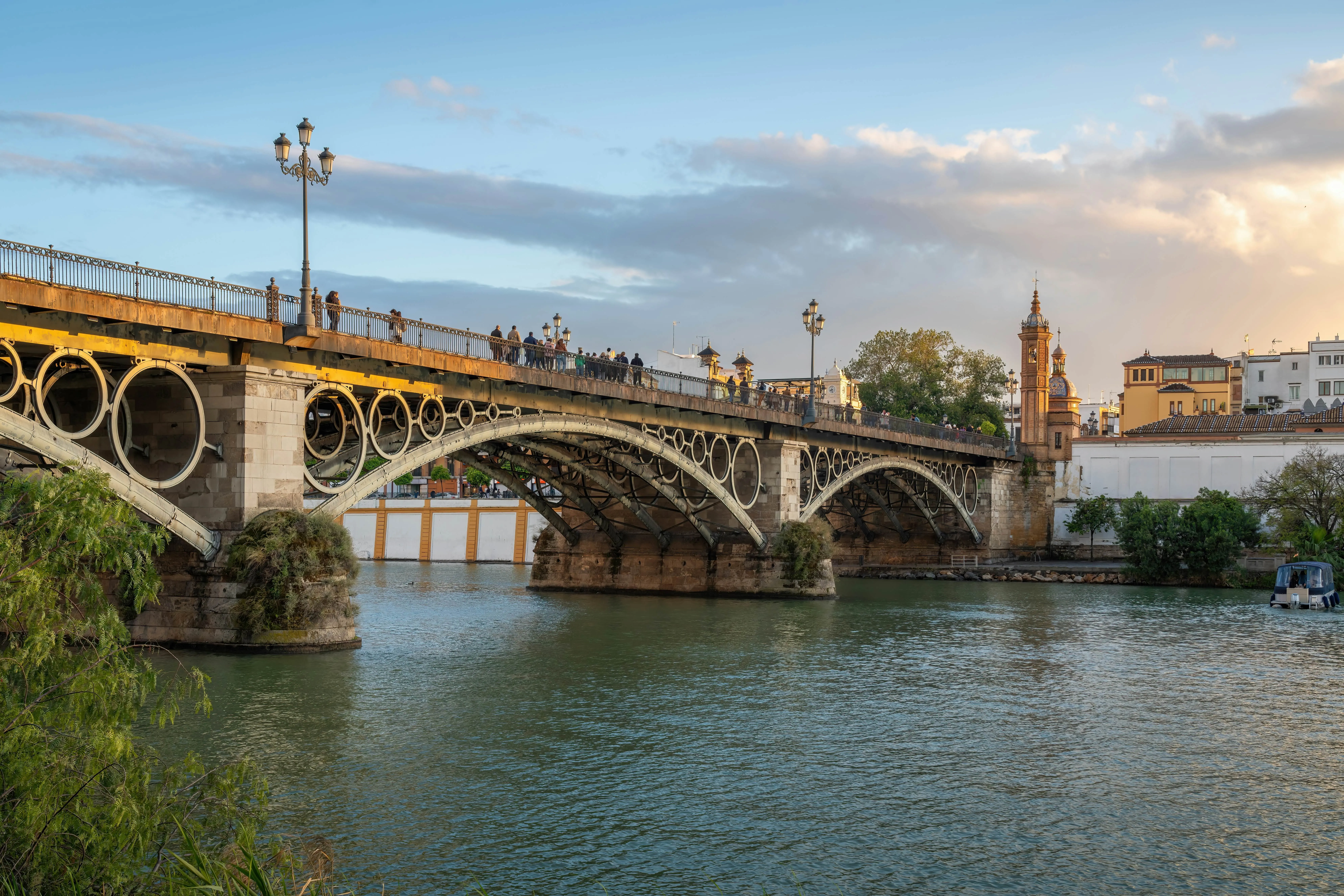 Spanische Brücke bei Sonnenuntergang