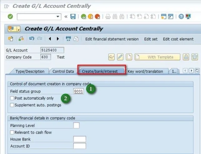 Speichern des Sachkontos