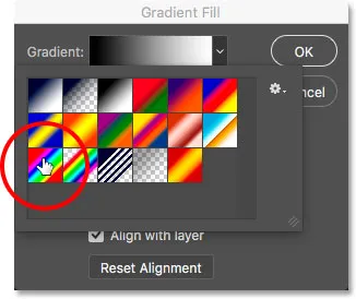 Spektrum-Verlauf wählen.