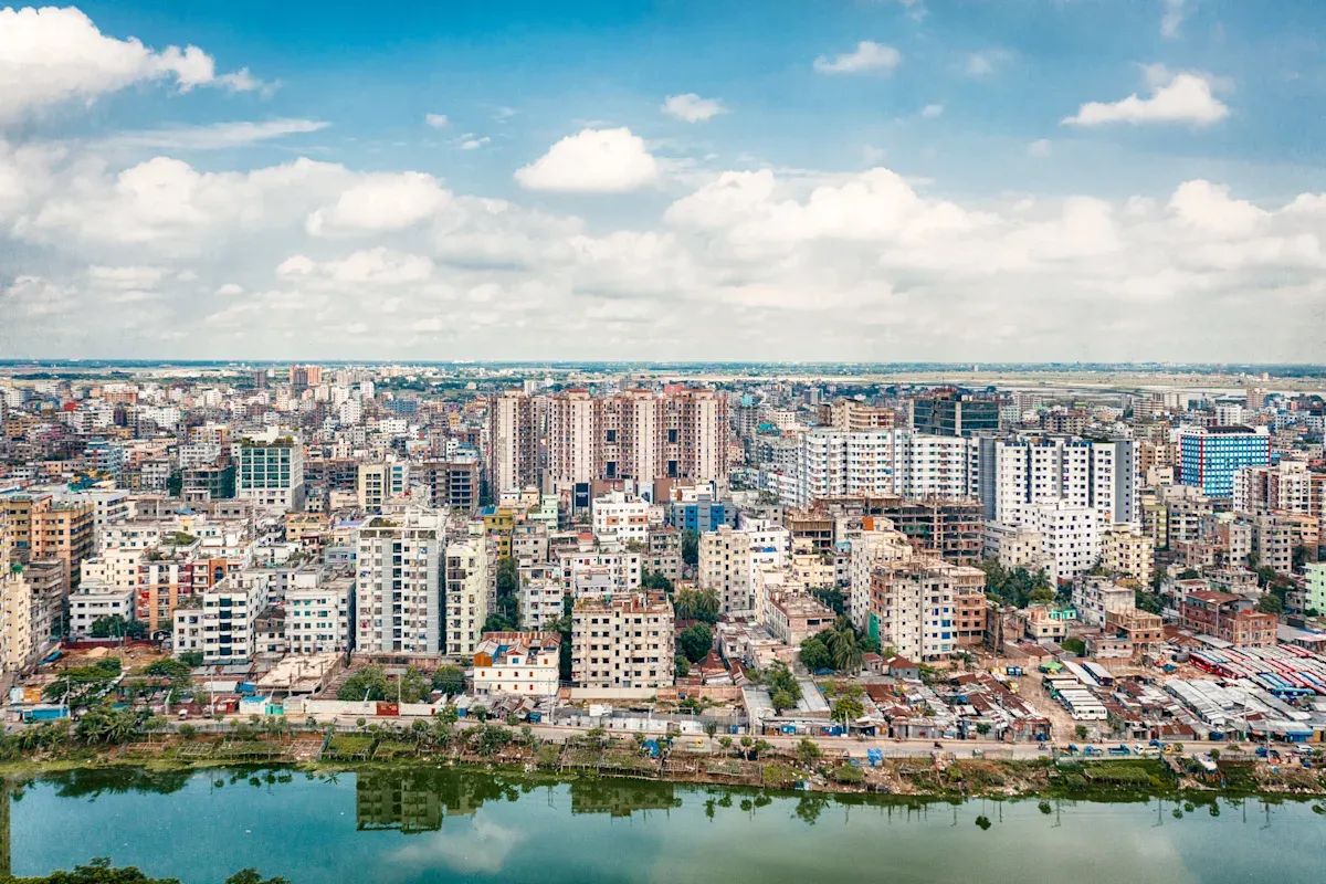 Stadtbild des Gulshan-Viertels in Dhaka, Bangladesch