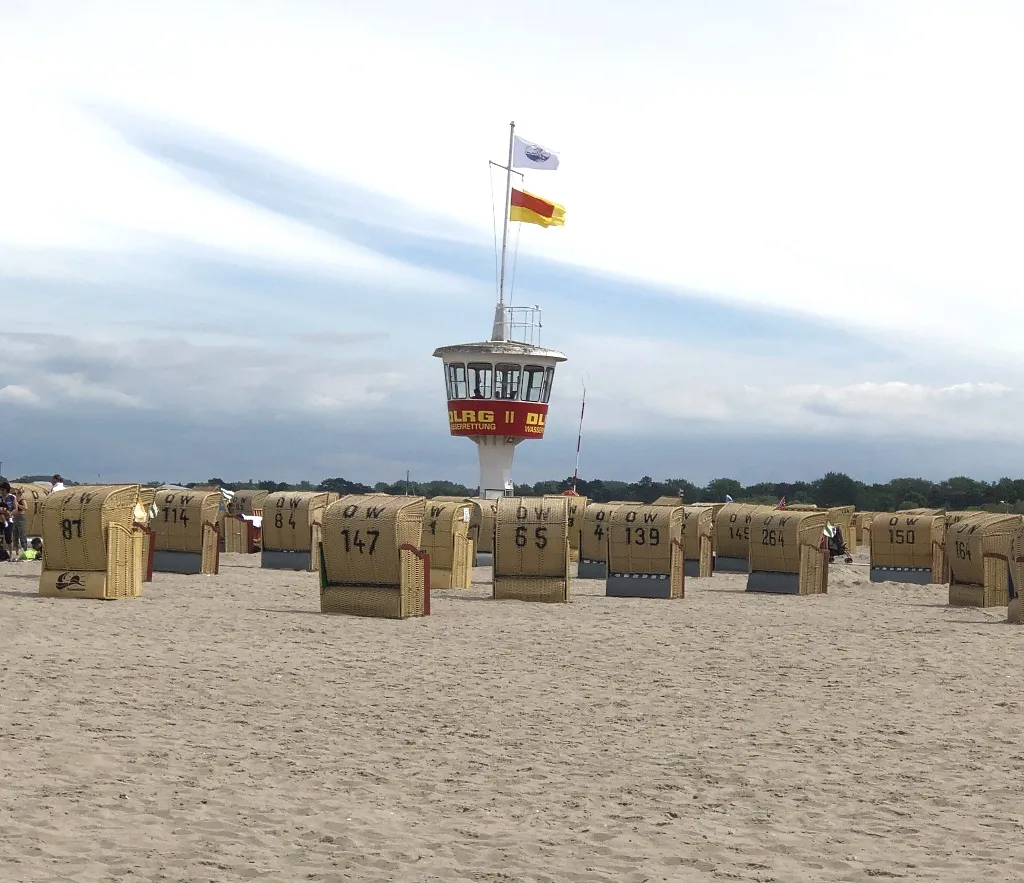 Strandkörbe am Strand von Travemünde