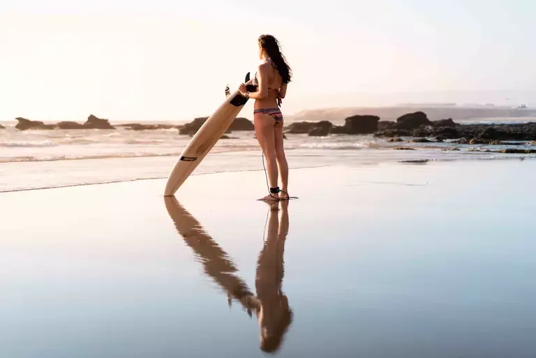 Strandspaziergang nach Surfsession