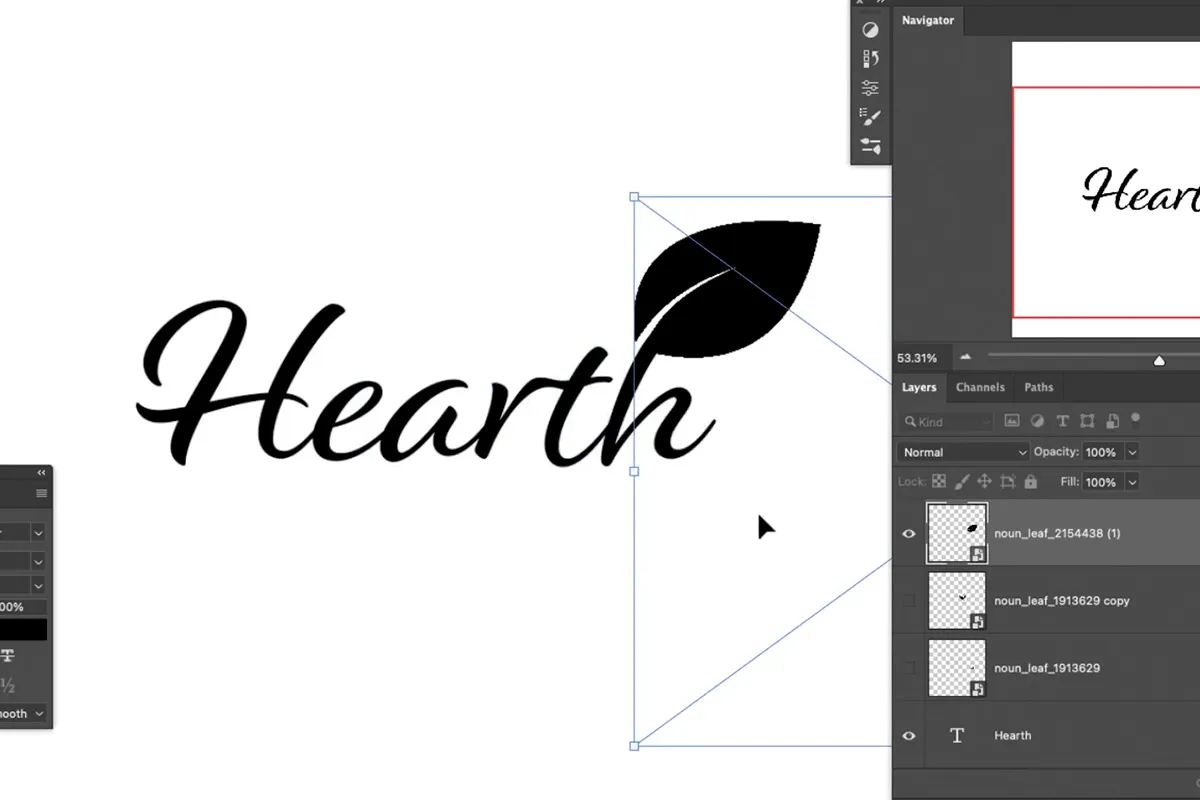 SVG-Blatt-Icon in Photoshop