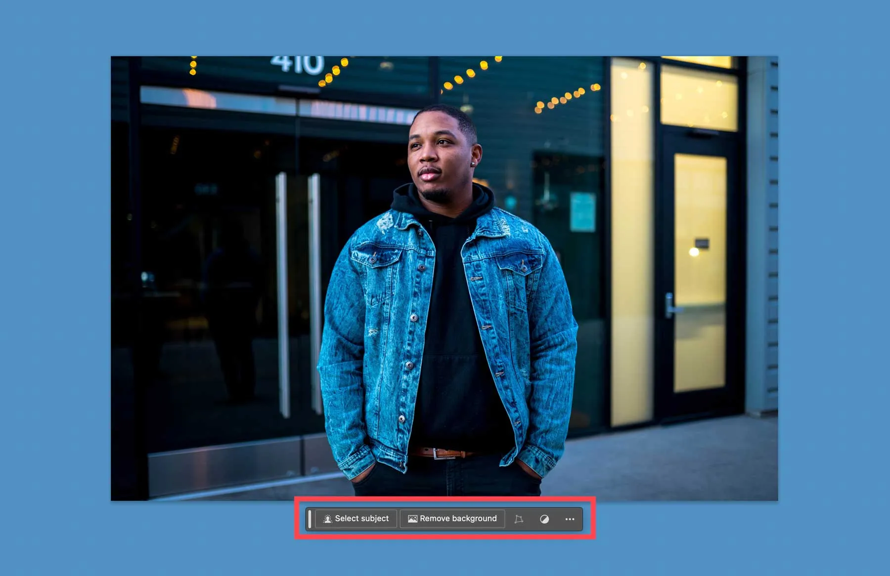 Taskleiste für Generative Fill
