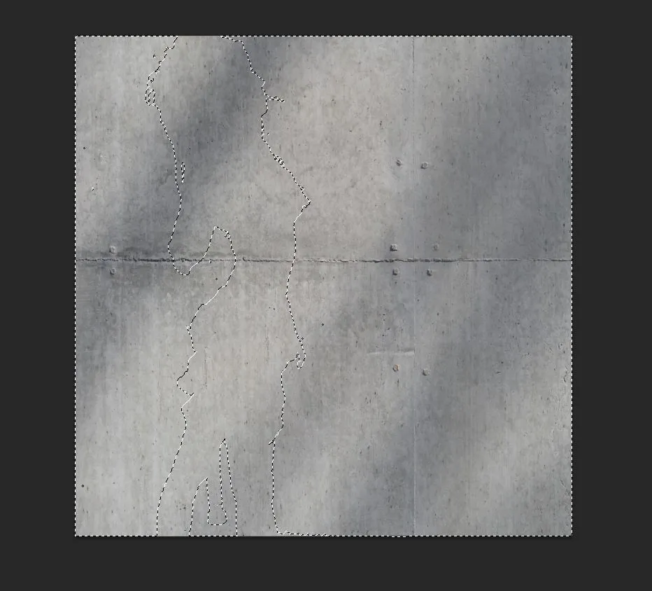 Textur mit geladener Auswahl des Modells