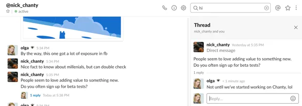 Threads in Slack verwenden
