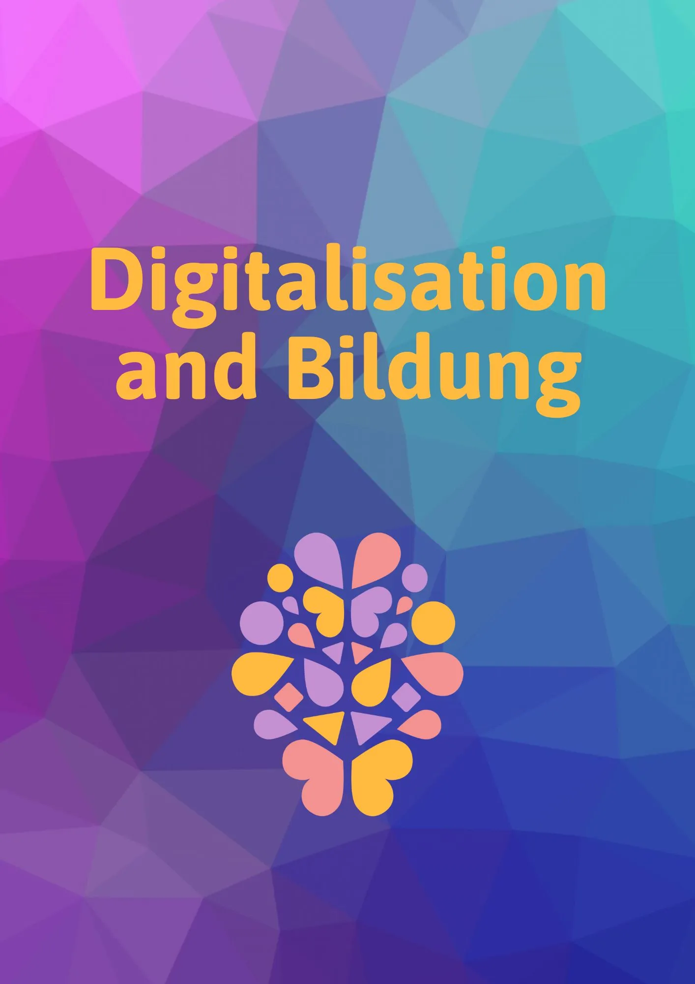 Titelbild der Publikation "Digitalisation and Bildung" auf blauem Hintergrund