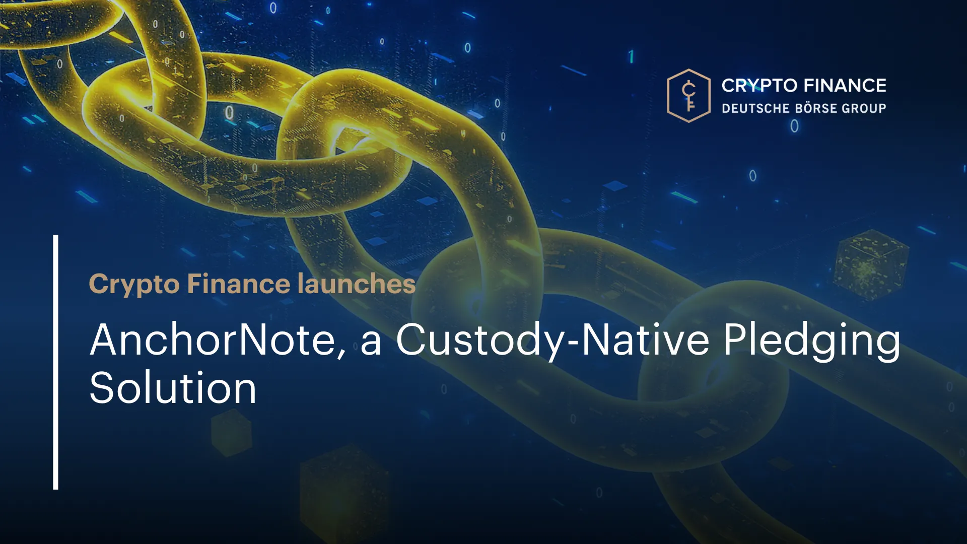 Überblick über die Verpfändungslösung Crypto Finance AnchorNote