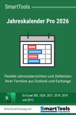 Übersicht des SmartTools Jahreskalenders in Excel mit integrierten Terminen und Feiertagen
