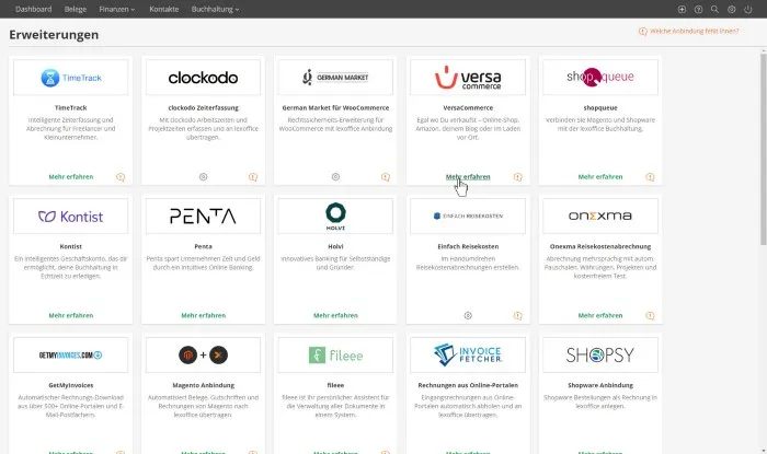 Übersicht über die LEXoffice Schnittstellen