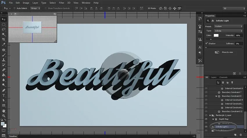 Unendliches Licht anpassen