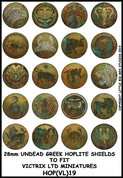 Untote griechische Hoplitenschild-Designs 19