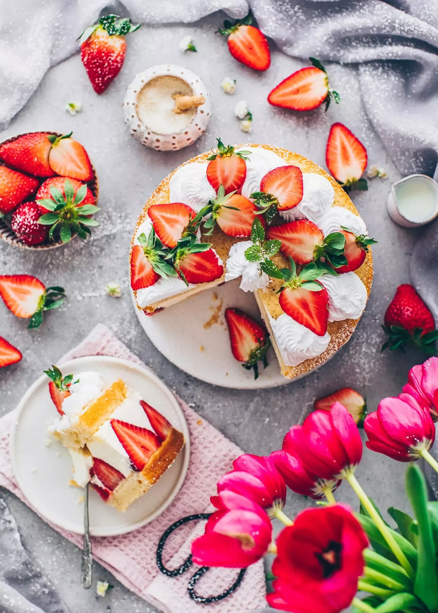 vegane Erdbeer-Torte