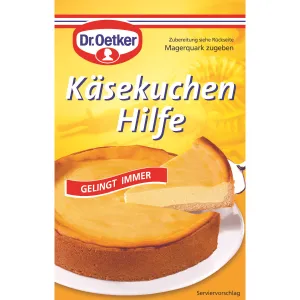 Verpackung der Dr. Oetker Käsekuchenhilfe