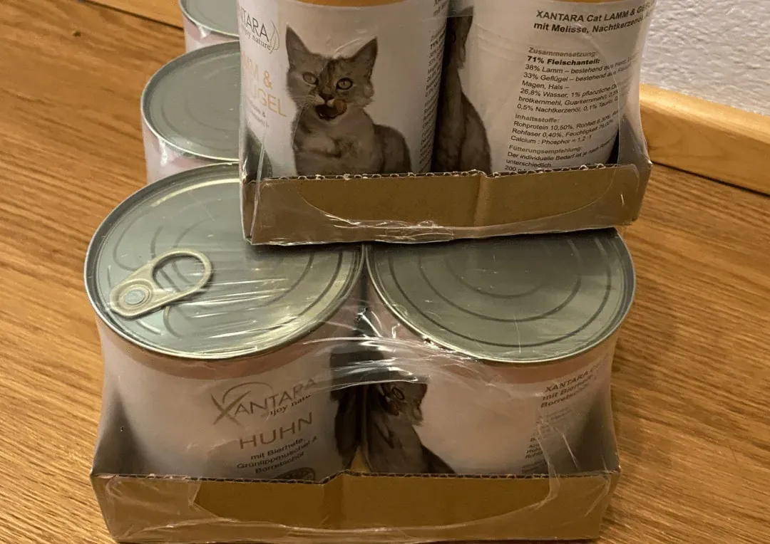 Verpackung des Xantara Katzenfutters