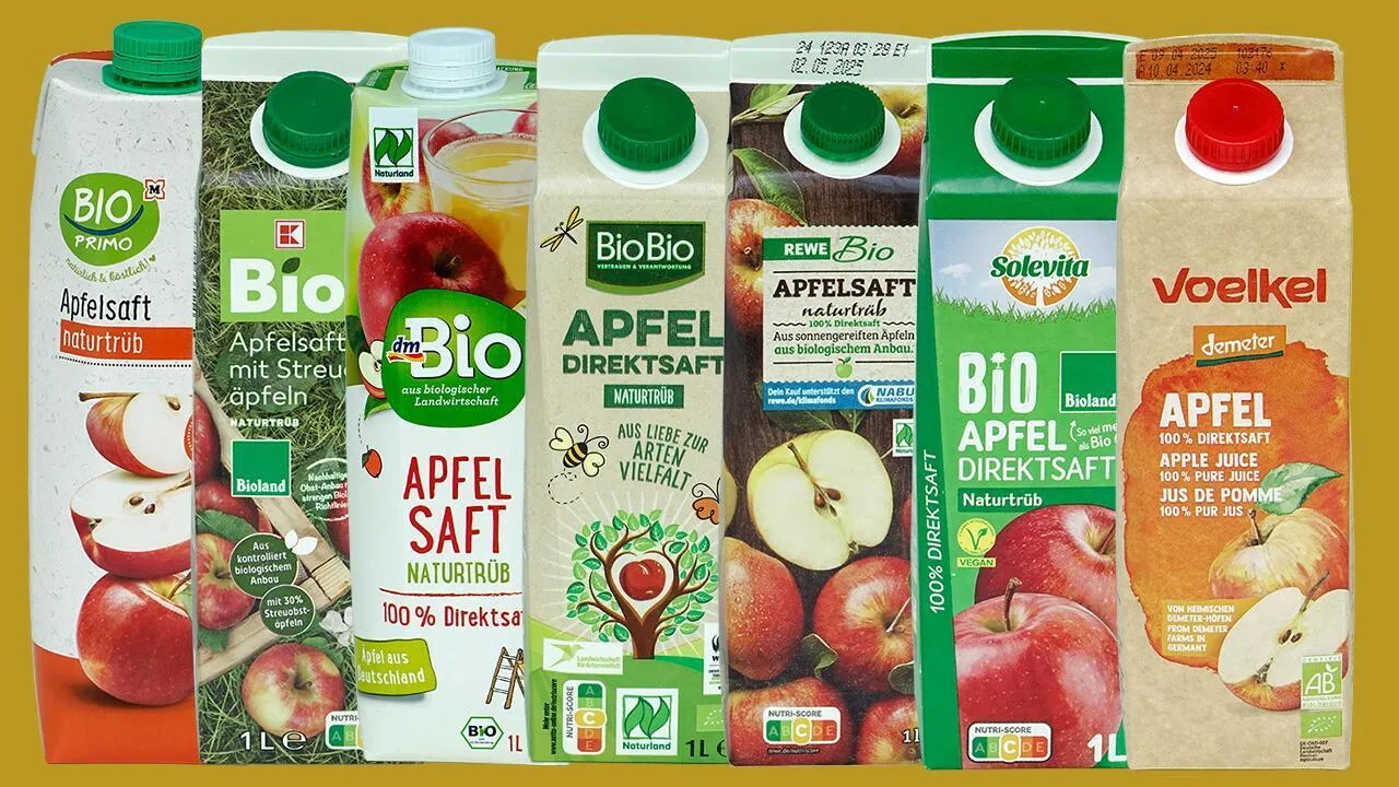 Verpackungen von naturtrüben Apfelsäften im Test auf Pestizidrückstände und Schimmelpilzgifte